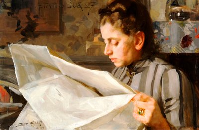 Emma Zorn, leyendo de Anders Leonard Zorn